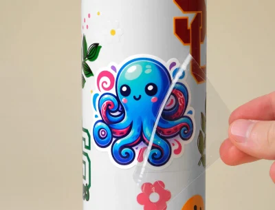 uv sticker application