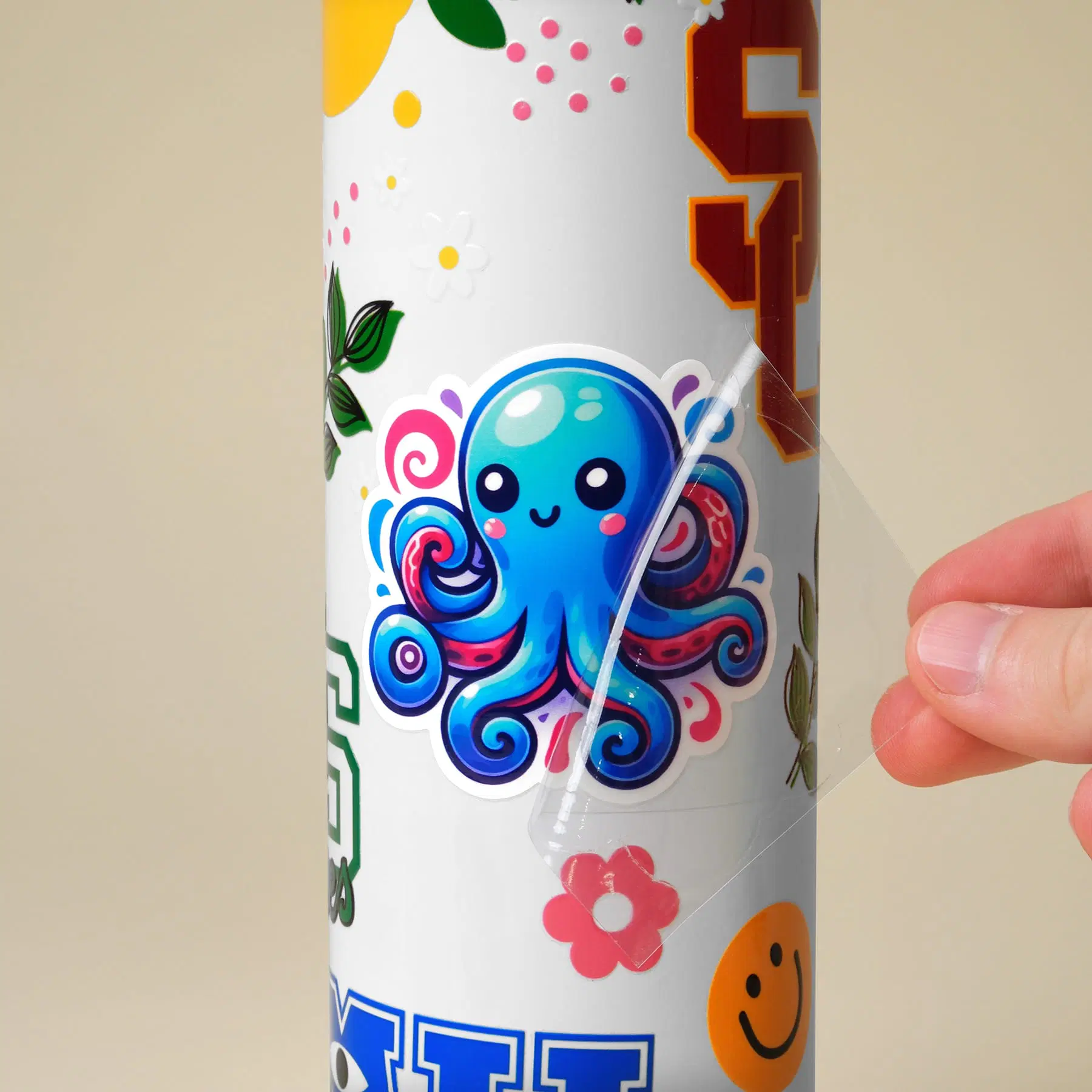 uv sticker application