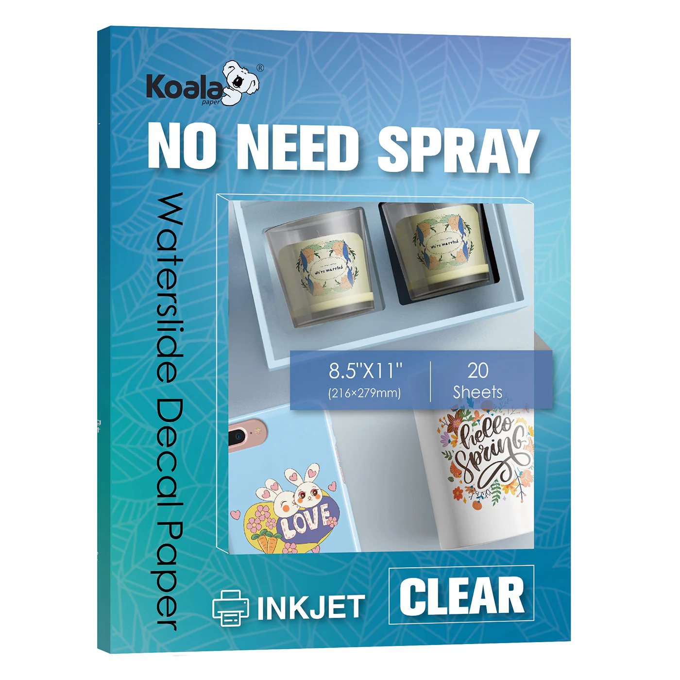 No spray water slide decal paper