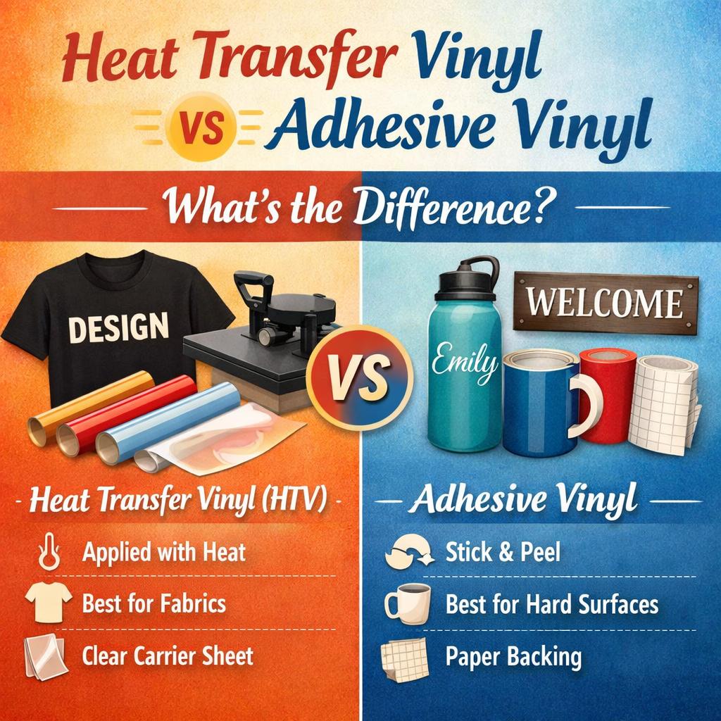 HTV vs. Adhesive Vinyl
